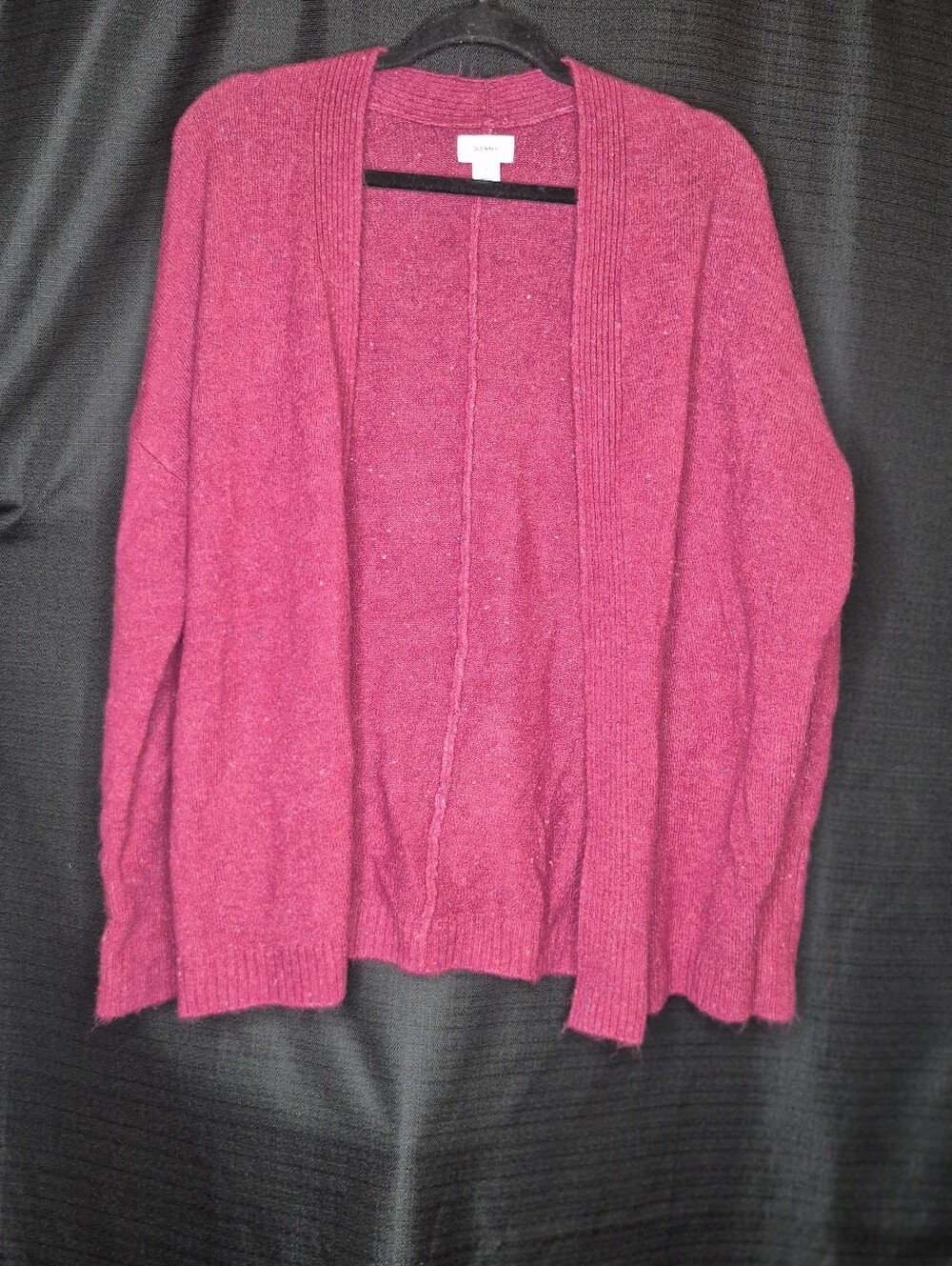 Old Navy Open-Front Raspberry Knit Cardigan